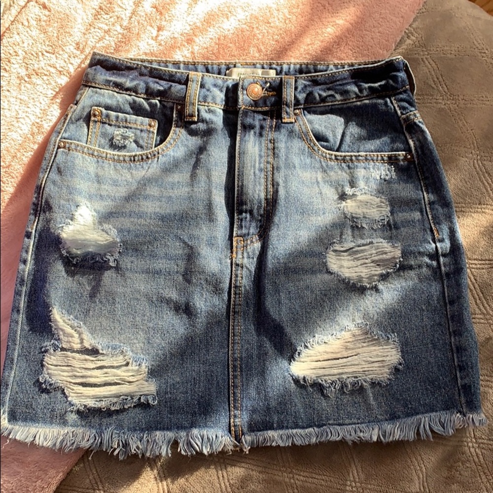 Denim mini skirt